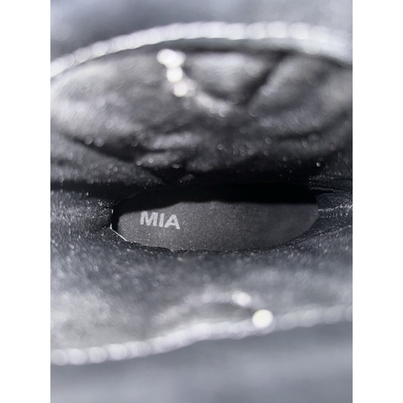 MIA black western boots high heel white stitching women's size 9 cowboy style - Picture 6 of 7